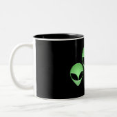 Alien-Trio-Kaffee-Tasse Zweifarbige Tasse (Links)