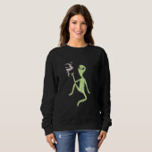Alien Tuxedo Weed Joint Pot Smoker Sweatshirt (Vorne ganz)