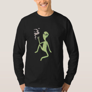 Alien Tuxedo Weed Joint Pot Smoker T-Shirt