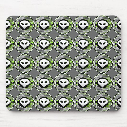 Alien TV Round multi mousepad grey (Vorne)