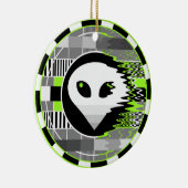 Alien TV Runde Keramik Ornament (Rechts)