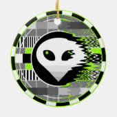 Alien TV Runde Keramik Ornament (Hinten)