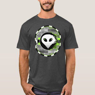 Alien TV Runde T - Shirt Männer Grundgrau