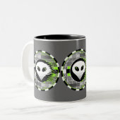 Alien TV Runde Tasse grau (Vorderseite Links)