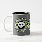 Alien TV Runde Tasse grau (Links)