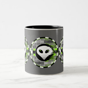 Alien TV Runde Tasse grau