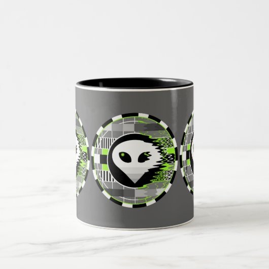 Alien TV Runde Tasse grau (Mittel)