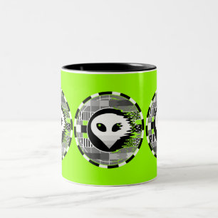 Alien TV Runde Tasse grün