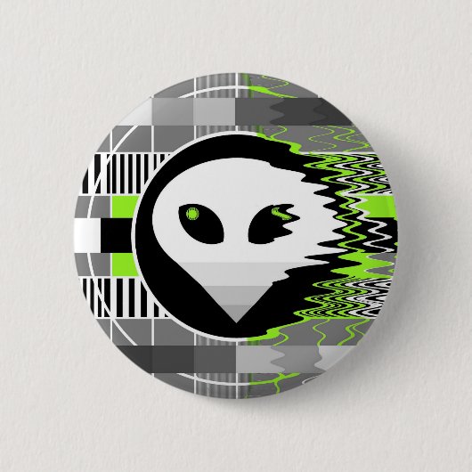 Alien TV Runde Taste rund Button (Vorderseite)