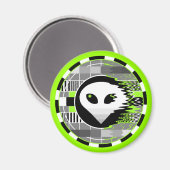 Alien TV Rundmagnet Magnet (Vorderseite/Rückseite)