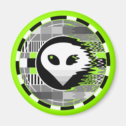 Alien TV Rundmagnet Magnet (Vorne)
