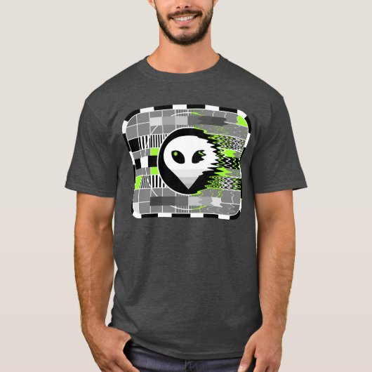 Alien TV T - Shirt Männer Grundgrau (Vorderseite)