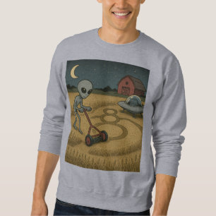 Alien über den sonnigen Raum Science Fiction Sweatshirt