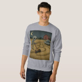 Alien über den sonnigen Raum Science Fiction Sweatshirt (Vorne ganz)