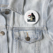 Alien Ufo Abduction Laser Eye Funny Cat Button (Beispiel)