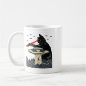 Alien Ufo Abduction Laser Eye Funny Cat Kaffeetasse (Links)