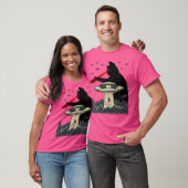 Alien Ufo Abduction Laser Eye Funny Cat T-Shirt (Unisex)