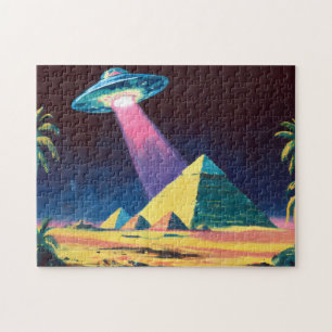 Alien UFO Ägyptische Pyramiden Puzzle