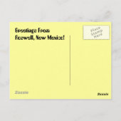 Alien UFO aus dem Mittelalter: ROSWELL Postkarte (Rückseite)