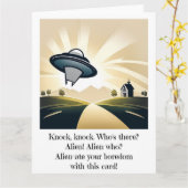 Alien UFO Big Card Karte (Gelbe Blume)