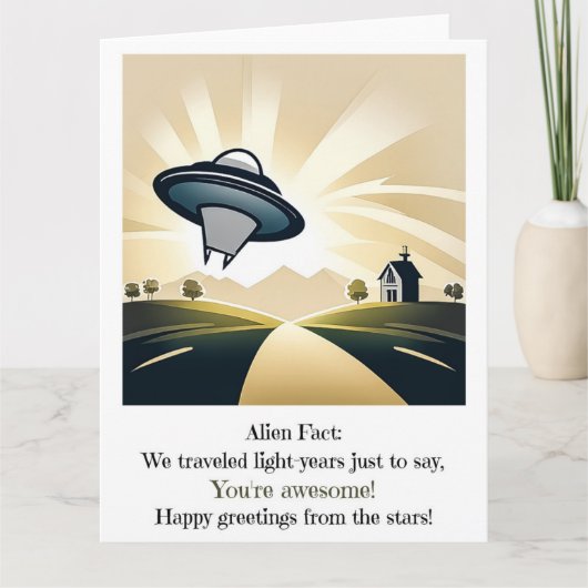 Alien UFO Big Card Karte (Vorderseite)