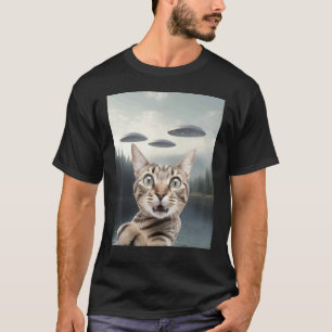 Alien UFO  Ca   Ca für Katzen PapaMama T-Shirt