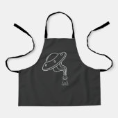 Alien UFO entführt einen Hund Welpe Schürze (Vorderseite)