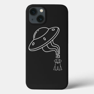 Alien UFO entführt einen Hundewelpen Case-Mate iPhone Hülle