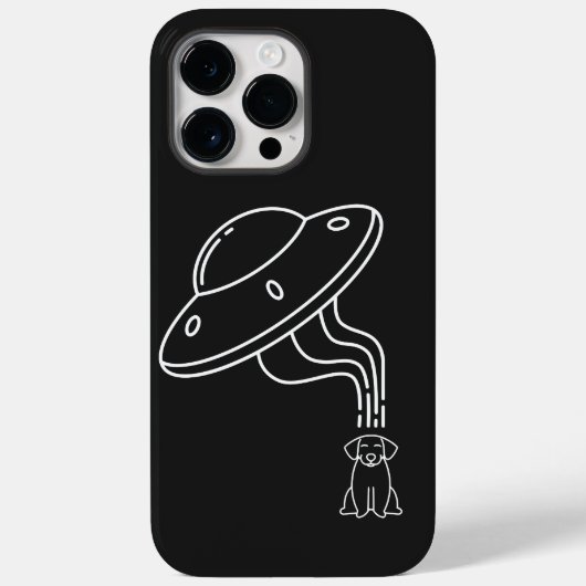 Alien UFO entführt einen Hundewelpen Case-Mate iPhone Hülle (Rückseite)