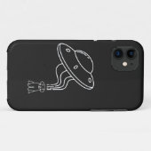 Alien UFO entführt einen Hundewelpen Case-Mate iPhone Hülle (Rückseite (Horizontal))