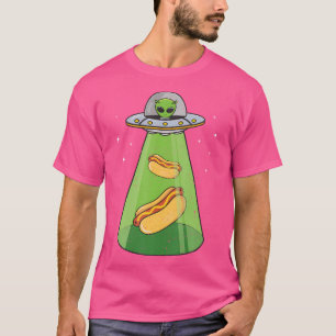 Alien-Ufo-Entführung Lustiger Hot Dog Für Alien-Fa T-Shirt