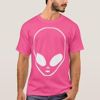 Alien Ufo Face auf Pocket T-Shirt
