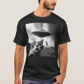 Alien UFO Funny Cat (2) T-Shirt (Vorderseite)