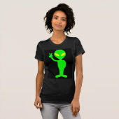 ALIEN UFO FUNNY DARK T - SHIRT T-SHIRTS (Vorne ganz)
