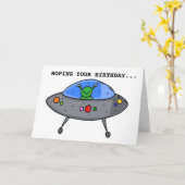 ALIEN UFO FUNNY GEBURTSTAGSKARTEN KARTE (Gelbe Blume)