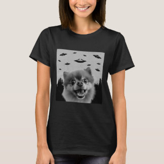 Alien UFO Funny Spitz Dog Lover Men Women Kind T-Shirt