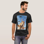 Alien UFO Funny Squirrel Selfie T-Shirt (Vorne ganz)