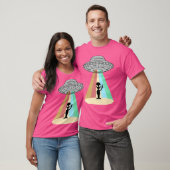 Alien Ufo geht zur Erde T-Shirt (Unisex)