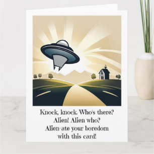 Alien-UFO-Großkarte Karte