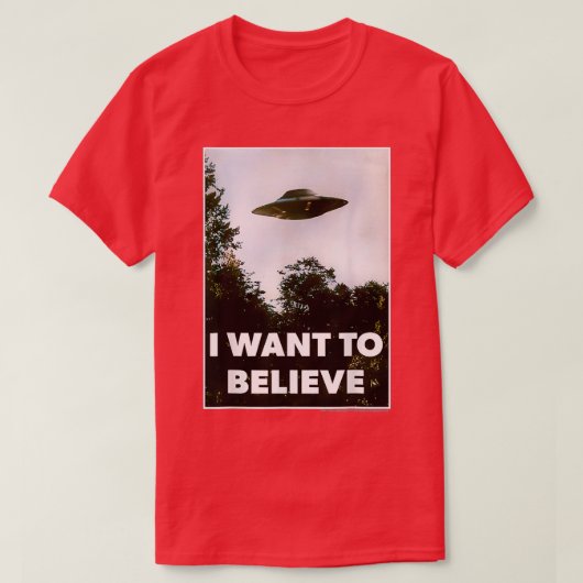 Alien Ufo Hunter Ich Wollte, Ufo 2 zu glauben T-Shirt (Design vorne)