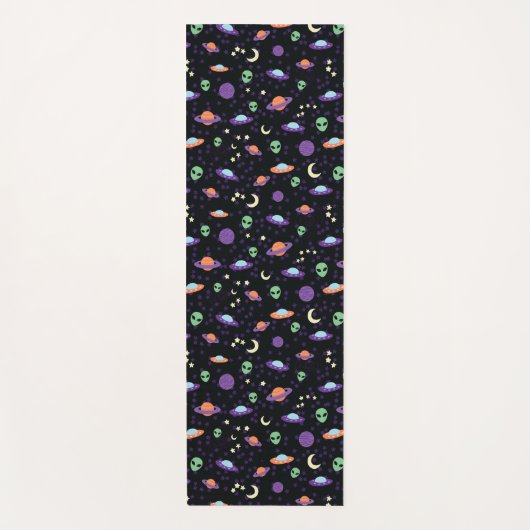 Alien UFO im Weltraum Yogamatte (Vorderseite)