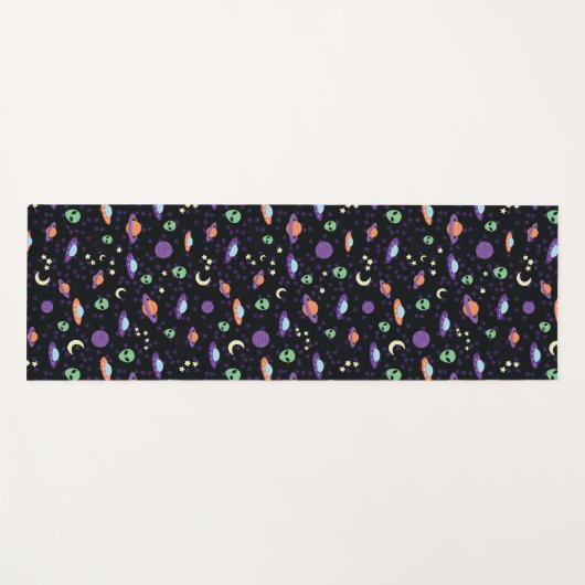 Alien UFO im Weltraum Yogamatte (Vorderseite (Horizontal))