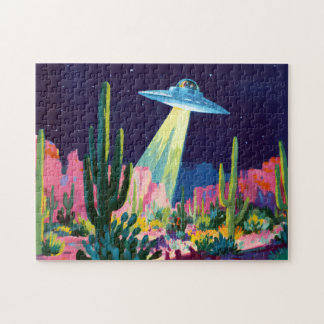 Alien UFO in der Wüste Puzzle
