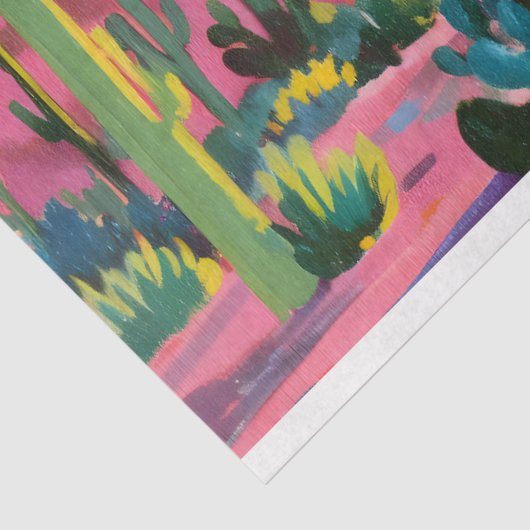 Alien UFO in der Wüstendekoupage Seidenpapier (Ausschnitt)