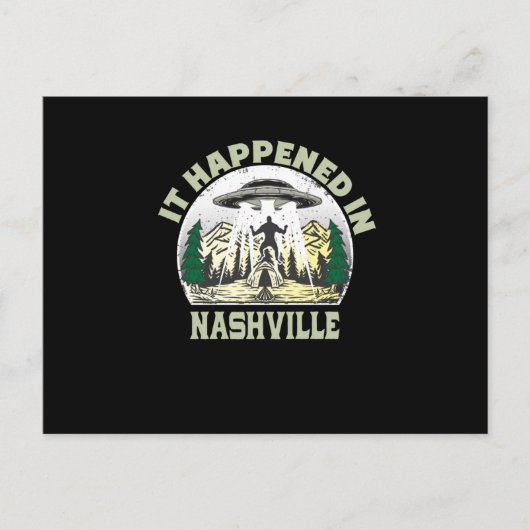 Alien UFO in Nashville Postkarte (Vorderseite)