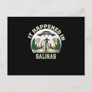 Alien UFO in Salinas Stadt Postkarte