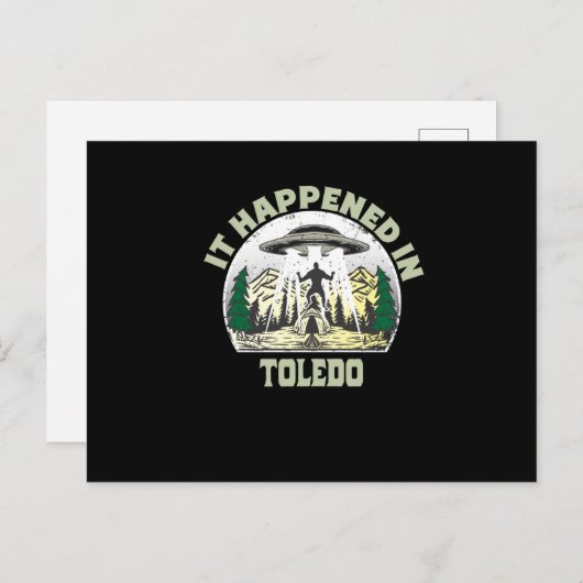 Alien UFO in Toledo Stadt Postkarte (Vorne/Hinten)