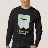 Alien Ufo Junter Shirt Wollte ich, Ufo Day zu glau (Vorderseite)