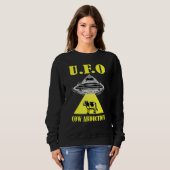 Alien Ufo Kuh Entführung Alien Space Sweatshirt (Vorne ganz)