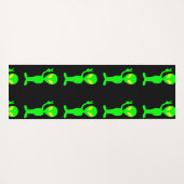 ALIEN UFO LITTLE GREEN MAN YOGA MATS YOGAMATTE (Rückseite (Horizontal))